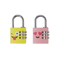 Set 2 Candado Clave 3 Diales  Amari/Rosado Fixser