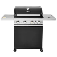 Asador A Gas 4 Quemadores + Cocina Lateral 133X112X57 cm Black Mr Beef