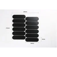 Mosaico Porcelanico Oval Jumbo Negro Mate 29x27.6