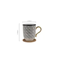 Setx6 Mugs + Platillo + Tapa Bambú