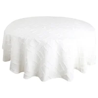 Mantel Jacquard Redondo 180cm Blanco
