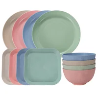 Just Home Collection Set de Vajilla Trigo-Polipropileno 36 Piezas
