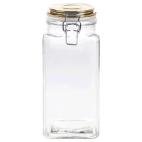 Frasco Tapa Clip 1800ml Transparente/Dorado Just Home Collection
