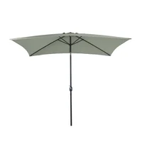 Parasol Central Metal Rectangular 2X3 Metros sin Base Gris