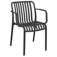 Silla Plástica con Brazos Atenas Negro