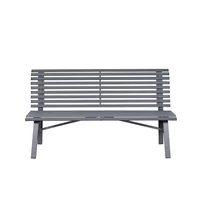 Banco Sofa para Exteriores Jardín en Acero 150X57 Gris