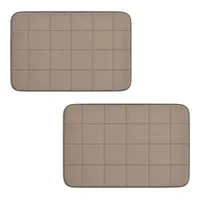 Set de 2 Tapete Baño Squa 40x60 Beige