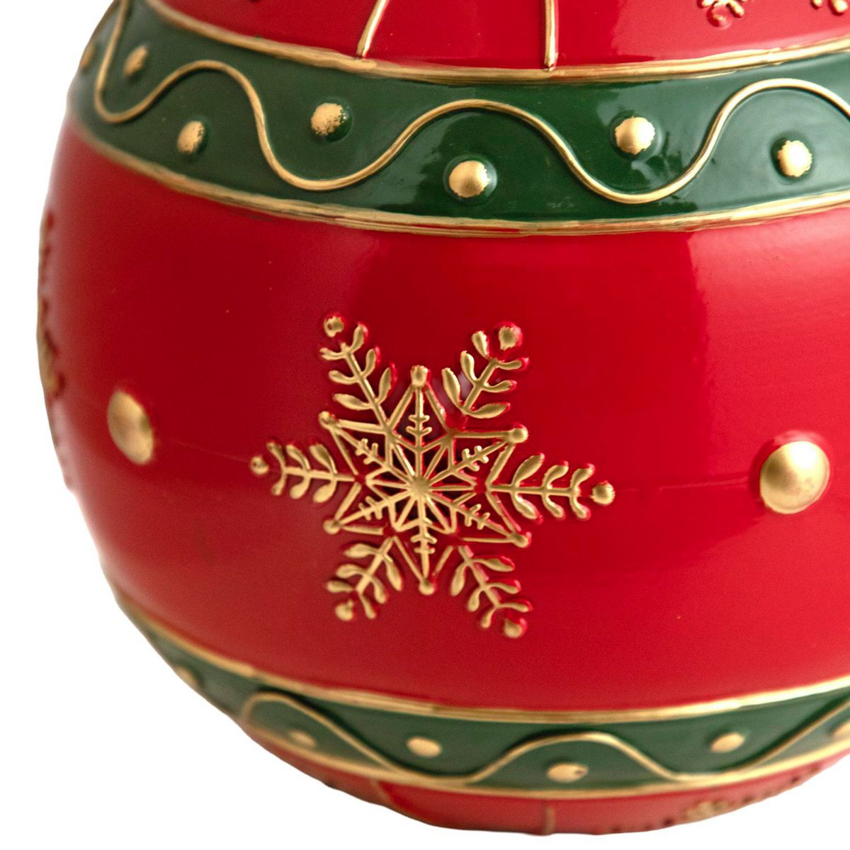  - Esfera Metal Rojo-Verde-Dorado