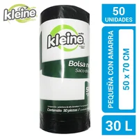 Bolsa Rollo 50x70 30 Litros 50 Unidades Negra