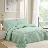 Quilt Boho Liso Doble/Extradoble Verde