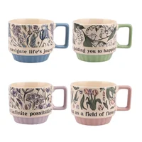 Set de 4 Tazas 350ml Sur Rack Metálico
