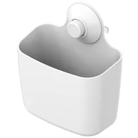 Canasto succion plastico 8.6x15.2x17.3cm blanco