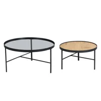 Mesa de Centro 2 unidades Negro/Oak