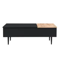 Mesa Centro con Almacén 55x38,5x110 cm Roble Negro