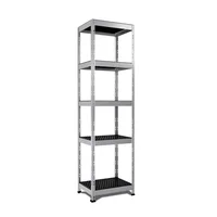 Estantería Metálica Extensible 5 niveles Plateada 180x50x38 cm Resistencia de 500kg Fixser