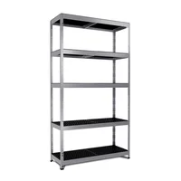 Estantería Metálica Extensible 5 niveles Plateada 180x100x38 cm Resistencia de 500kg Fixser