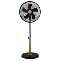 Ventilador de Pedestal 16" 5 Aspas Metálicas 50 Watts Acabado de Madera Wurden