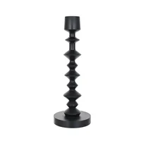 Candelabro Madera Negro 33cm Bw