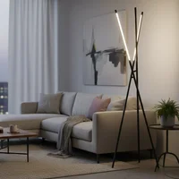 Lámpara Pie LED Barnes Dimerizable Negro Producto Certificado