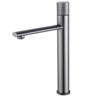 Grifería Lavamanos Monocontrol Alto Oporto Acero DarK Sensi Dacqua