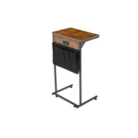 Mesa Lateral con Cargador Hallen 57x92x64 cm Café