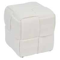 Puff Zoe 38x38x40 cm Blanco