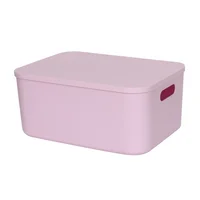 Caja Plástica con Tapa 24.8x35x15.3cm Fucsia