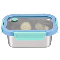 Contenedor Inoxidable Tapa Azul/Turquesa 800ml