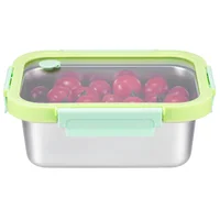Recipiente Hermético Inoxidable Tapa Verde 1.2 Litros Just Home Collection