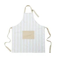 Delantal 100% Algodón 75x80cm Línea Taupe/Blanco