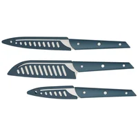 Set de 3 Cuchillos Acero Inoxidable con Mango Plástico Just Home Collection