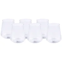 Set de 6 Vasos de Vidrio 480ml 10.5cm Eo Transparente
