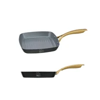 Plancha en Aluminio Antiadherente 24cm Negro Thor Libre de PFOA Just Home Collection