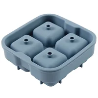 Molde de 4 Hielo Cubo Silicona