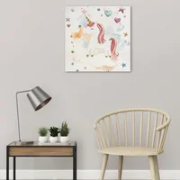 Cuadro Unicornio Love 40x40