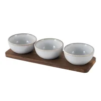 Set de 3 Bowls Beige Base Bambú