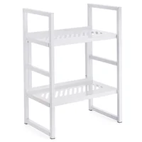 Estantería Metálica 2 niveles 30x45x65cm Blanco Just Home Collection
