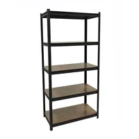 Estantería Metal Madera 5 Niveles 46x90x183cm Negro Fixser