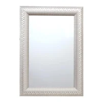 Espejo Rectangular Decorativo 50x70 cm Lineas Plateado