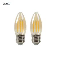 Set de 2 Bombillo Vela LED Filamento B35 3.5w E27 Luz Cálida