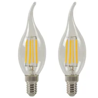 Set de 2 Bombillo Vela LED Filamento Tail 3.5w E14 Luz Cálida