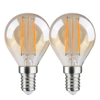 Set de 2 Bombillo LED Filamento G45 3.5w E14 Luz Cálida