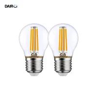 Set de 2 Bombillo LED Filamento G45 3.5w E27 Luz Cálida