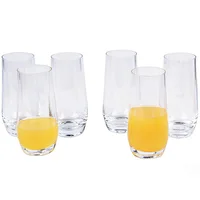 Juego de Vasos Tulipan 6 Piezas en Vidrio 530ml 16.5cm Transparente Just Home Collection