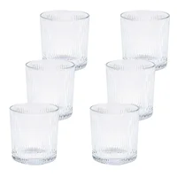 Juego de Vasos 6 Piezas en Vidrio Milano 310ml 9.2cm Transparente Just Home Collection