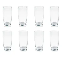 Juego de Vasos 8 Piezas en Vidrio Ancla 330ml 14cm Transparente Just Home Collection