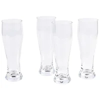 Juego de Vasos Cerveceros 4 Piezas en Vidrio 680ml 23cm Transparente Just Home Collection