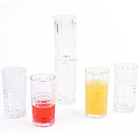 Juego de Vasos 6 Piezas en Vidrio Muro 340ml 14.5cm Transparente Just Home Collection