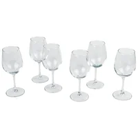 Set de 6 Copas de Vino en Vidrio 340ml 20.2cm Transparente Just Home Collection