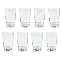 Juego de Vasos 8 Piezas en Vidrio Ancla 210ml 10.5cm Transparente Just Home Collection